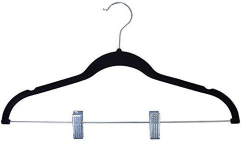 Ben&Jonah Collection Velvet Anti-Slip Skirt Hangers - Black