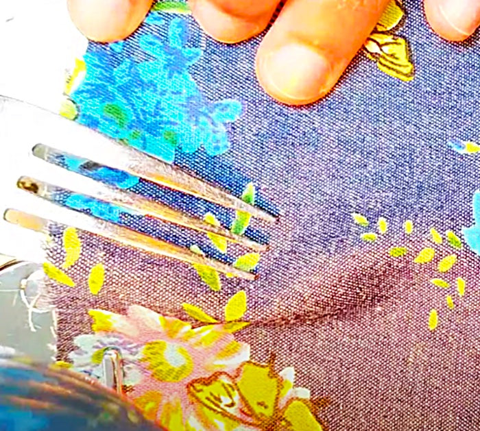 How To Sew Pleats Using  Fork