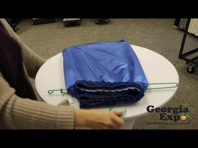 This is a product demo of the Skirt Hanger from Georgia Expo