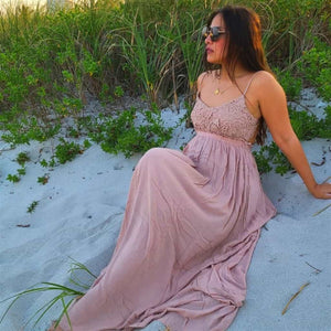 Channel a chic boho vibe with gorgeous brunchin’ at La Mar backless maxi dre