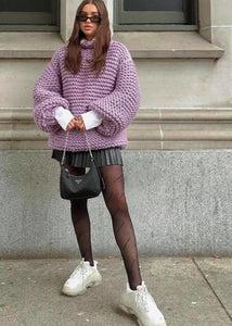 How To Dress Up Chunky Sweater Outfits This Season