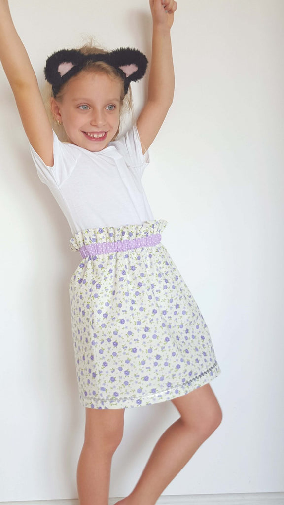 Sewing Pattern – Paper bag skirt for girls