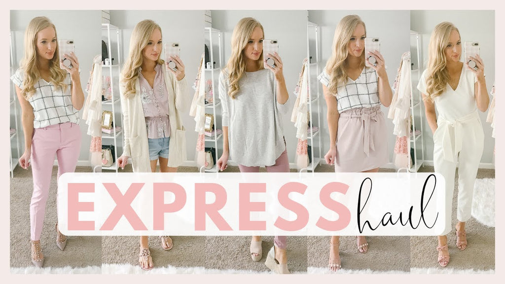 EXPRESS SPRING CLOTHING TRY ON HAUL 2019: Styling Spring outfits from Express from business casual outfit ideas to comfy casual looks for the weekend ...