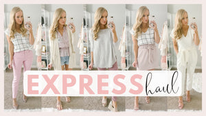 EXPRESS SPRING CLOTHING TRY ON HAUL 2019: Styling Spring outfits from Express from business casual outfit ideas to comfy casual looks for the weekend ...