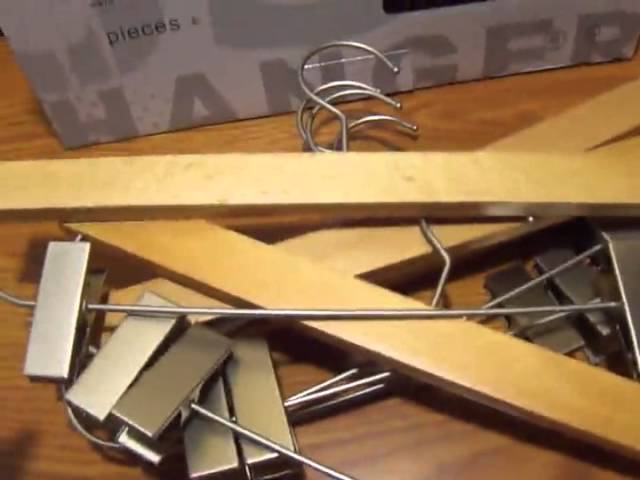 Choose this Skirt/Pant Hanger with Clips today! Pack of 5 wooden skirt/pant hangers are perfect for storing blouses, dresses and pants