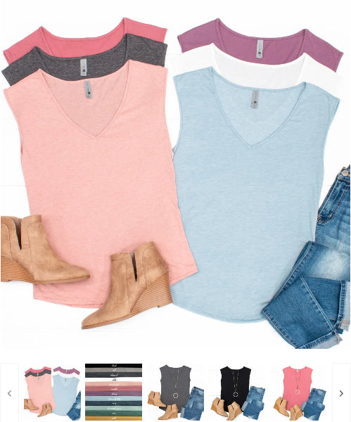 Order Here—> Cute Spring Layering Sleeveless Tee for $11.99 (was $23.99) 1 day only.