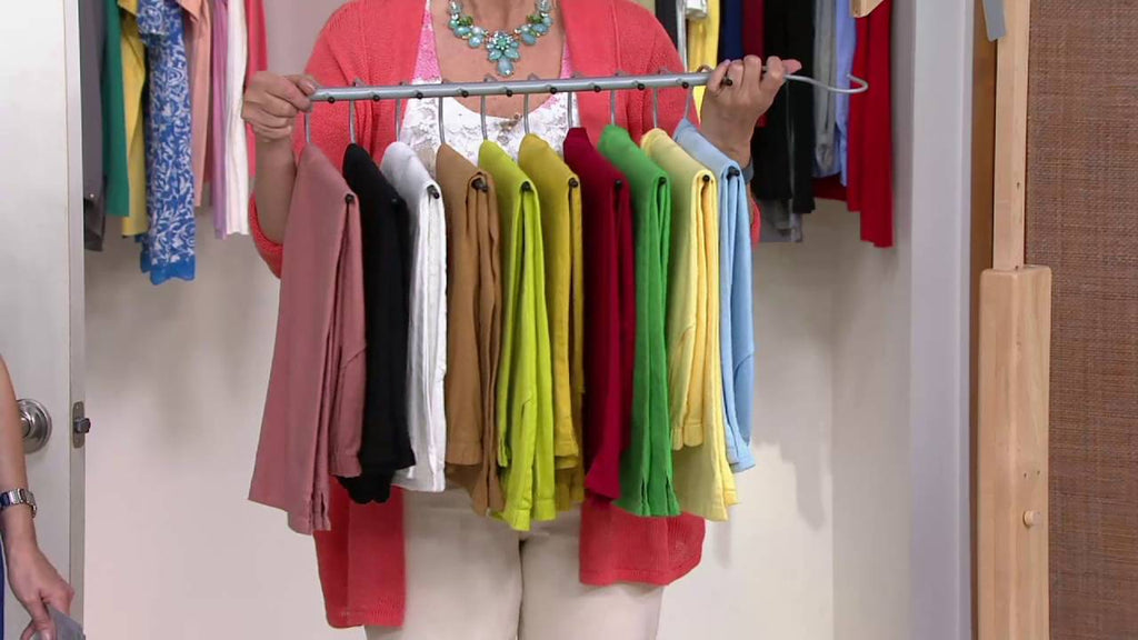 Space Saving 10 Pair Pant Hanger Wardrobe Organizer on QVC by QVCtv (4 years ago)