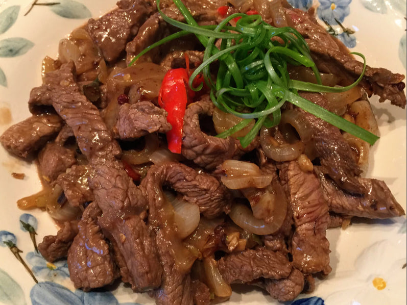 Mouth-numbing stir-fried Beef & Sweet Onion