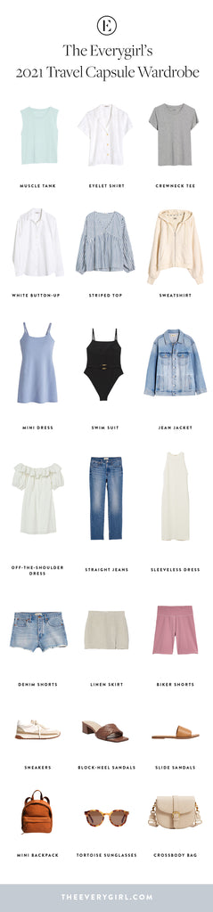 The Everygirl’s 2021 Travel Capsule Wardrobe