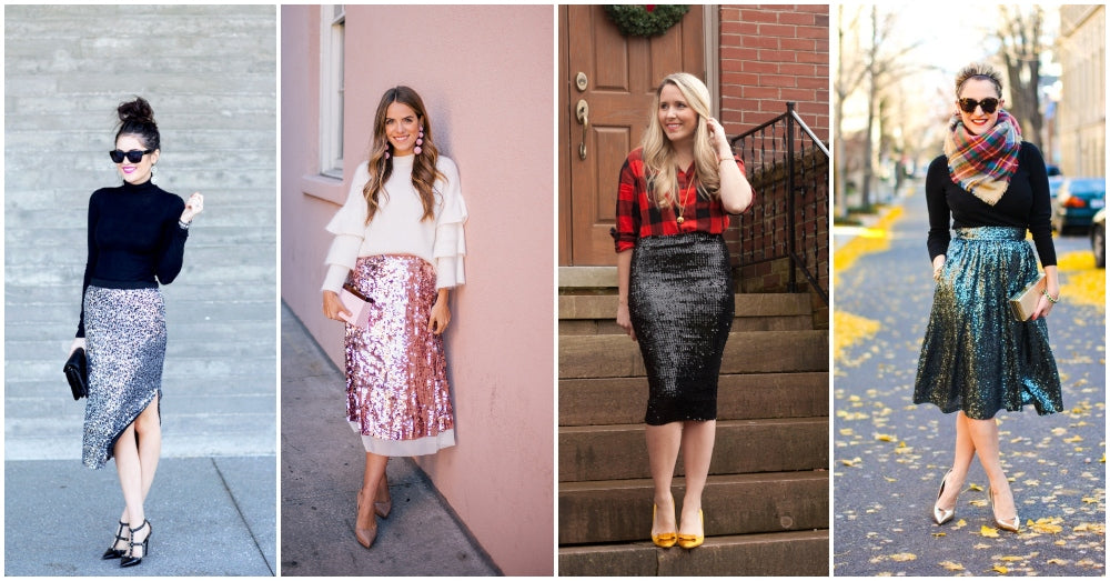 How To Create A Glam Sequin Skirt Outfit