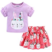 Mud Kingdom Little Girls Skirt Set (5T, Purple) only $4.99