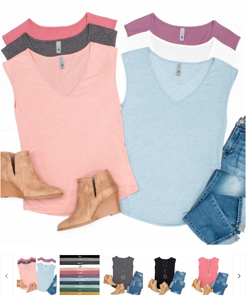 Spring Layering Sleeveless Tee for $11.99 (was $23.99) 1 day only.