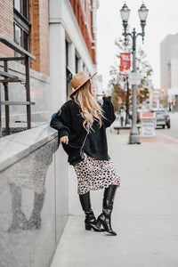 Three Ways to Style a Leopard Midi Skirt this Winter