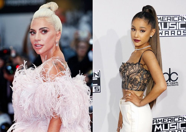 Lady Gaga & Ariana Grande Tease ‘Rain On Me’ Debut In Dominatrix-Themed Outfits