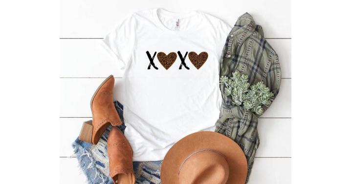 Leopard Print Valentine Tees  Only $13.99!