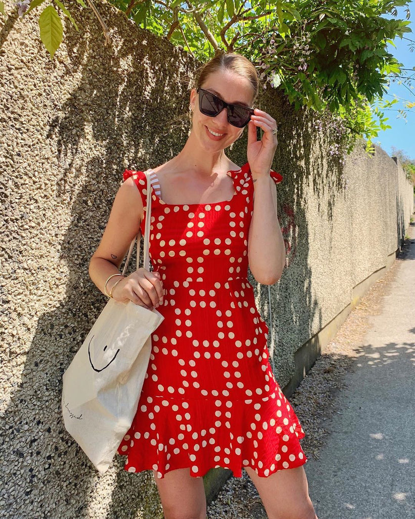 Clémentine MacNeice has us wanting to update our wardrobe with some vibrant red pieces