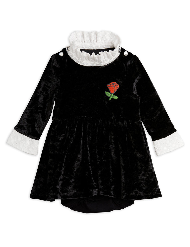 Crushed Velour Skirt Bodysuit