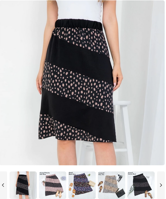 Print Color Block A-Line Skirt for $7.99 (was $39.99) 2 days only.