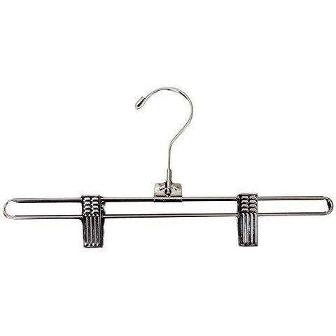 NAHANCO SKT12 Chrome-Plated Metal Skirt Hanger, 12" (Pack of 100)
