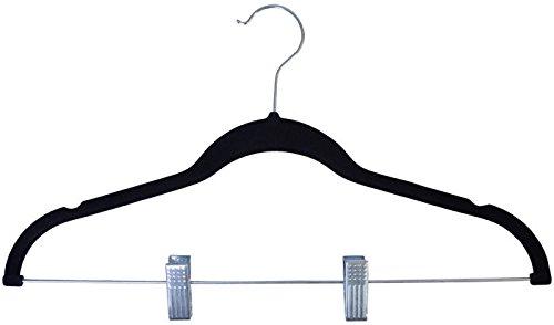 Ben&Jonah Collection Velvet Anti-Slip Skirt Hangers - Black
