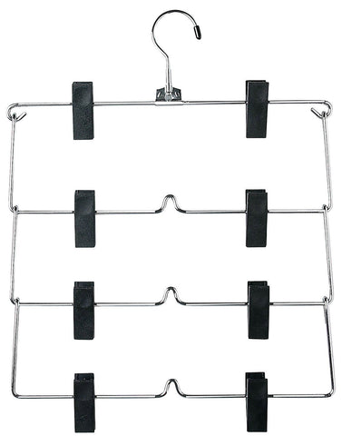 Honey-Can-Do CHR 4Tier Skirt Hangers Chrome