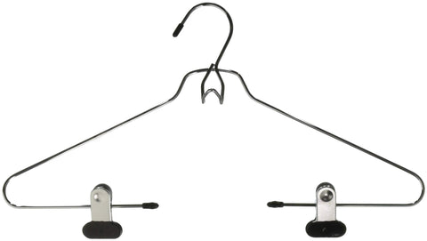 Whitmor Add-On Skirt/Blouse Hanger Set of 2 Chrome / Black