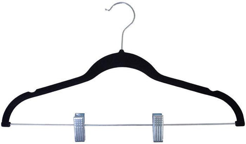 VELVT SKIRT HANGER BLCK P12